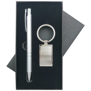 Kit Caneta E Chaveiro Em Metal Personalizado