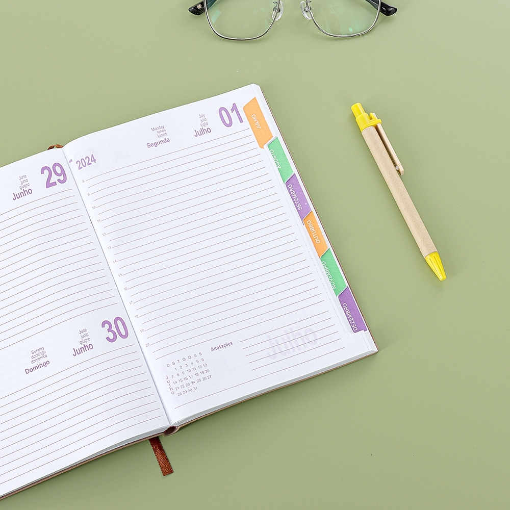 Agenda Couro Sintético Personalizado 2024 - Imagem 2